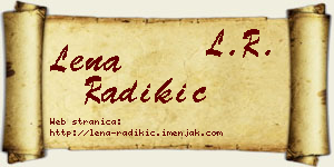 Lena Radikić vizit kartica
